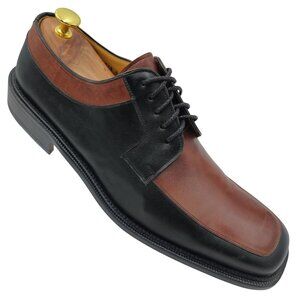 E.T. Wright Men's 11.5 Black Brown Leather Dress Shoes Masters Collection Oxford